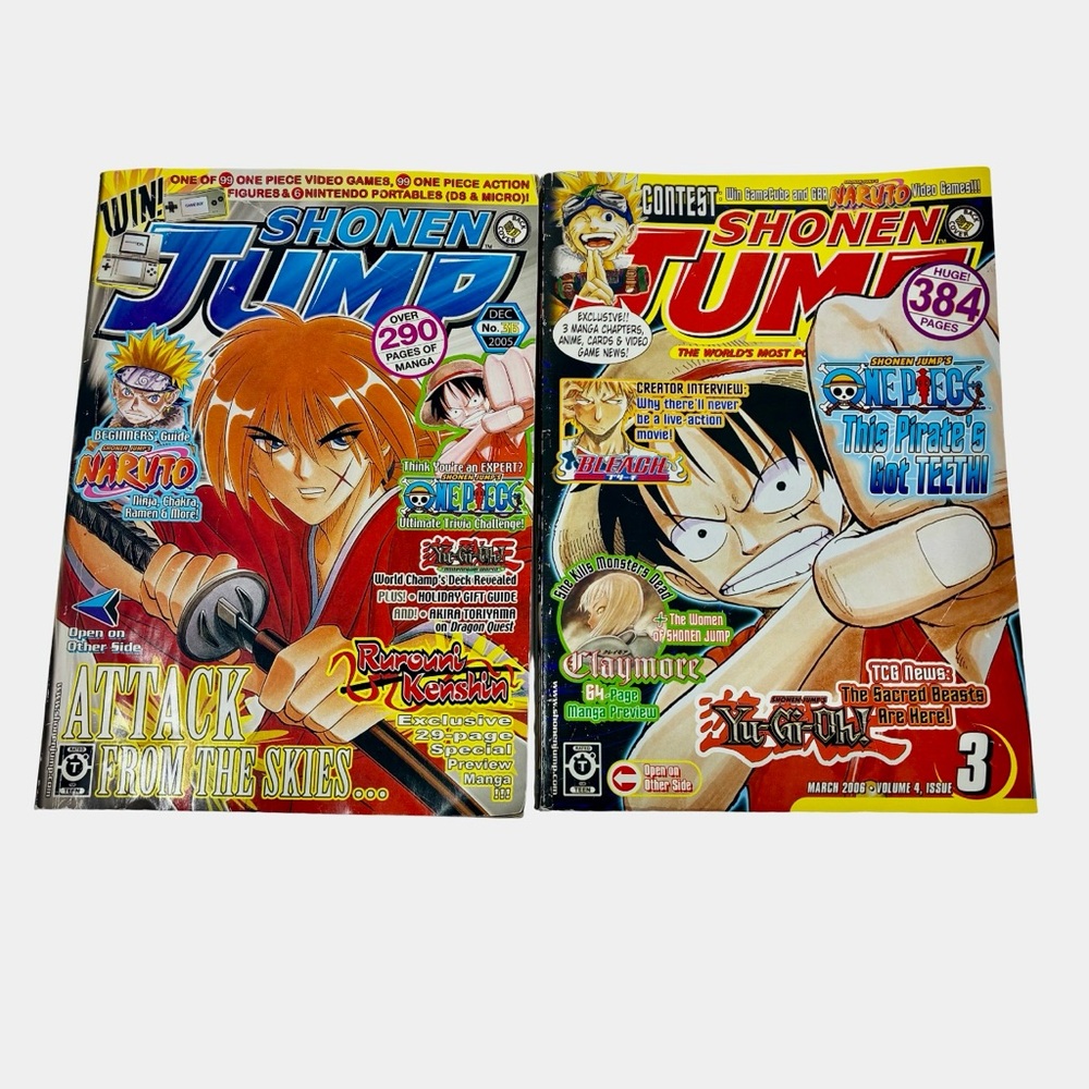 Shonen Jump Manga Anthology Comics Lot of 2 Yu-Gi-Oh! Naruto 2005 2006 Vintage